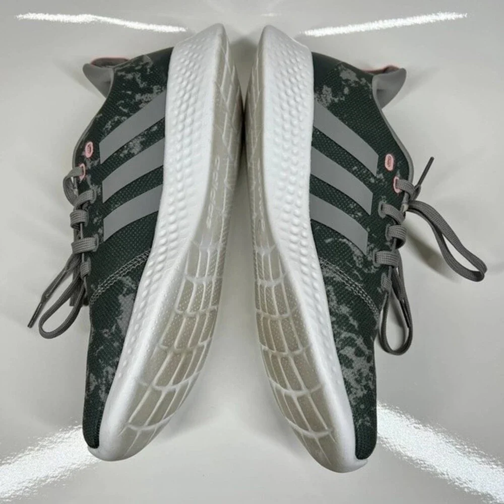 Adidas Cloudfoam PureMotion Women's Athletic Running Sneaker Camo Gray-Pink 11